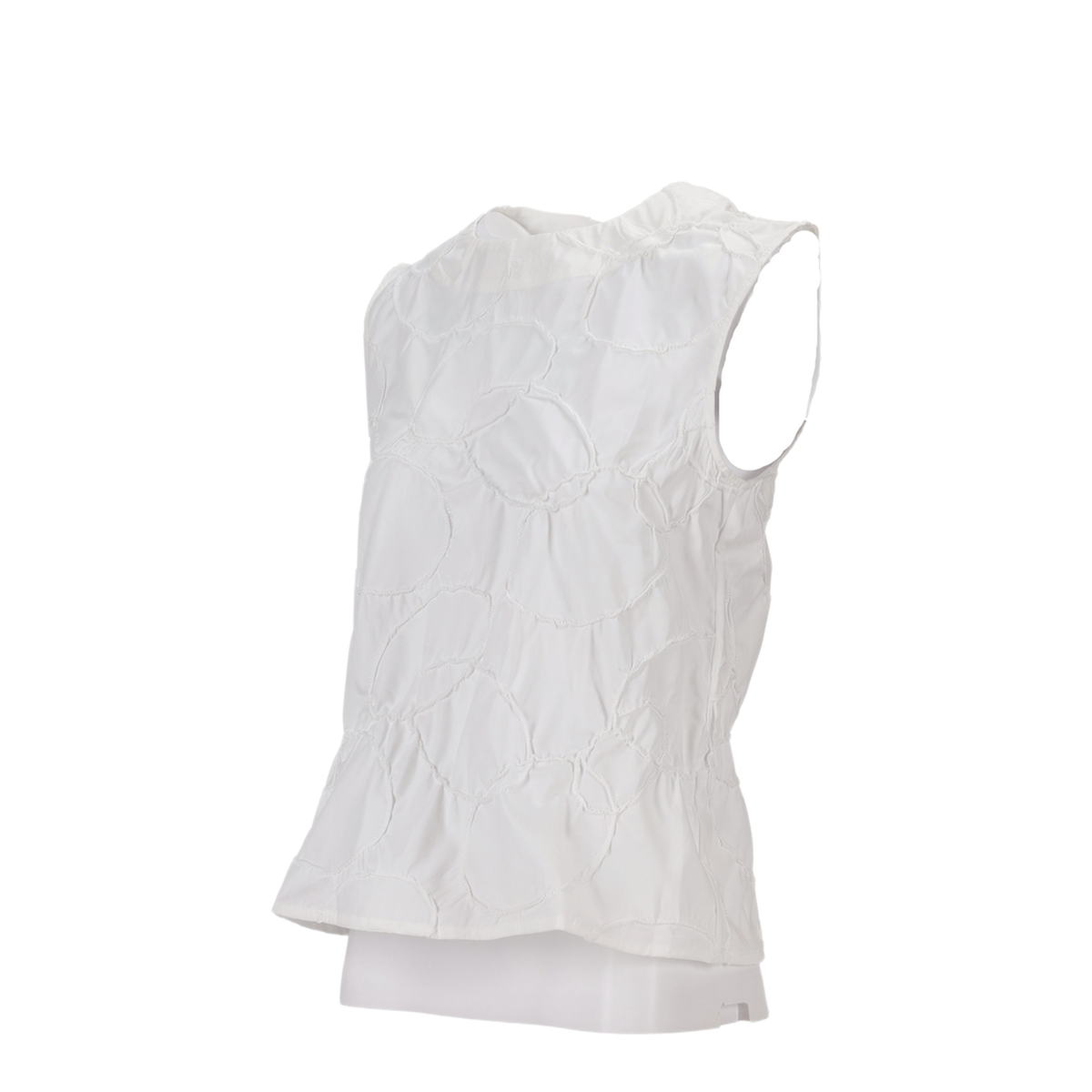 MAYFEYR - NICCOLÒ PASQUALETTI - Carta Tank Elastic Ring Embroidered Poplin - NP07T003ERPOBIANCO