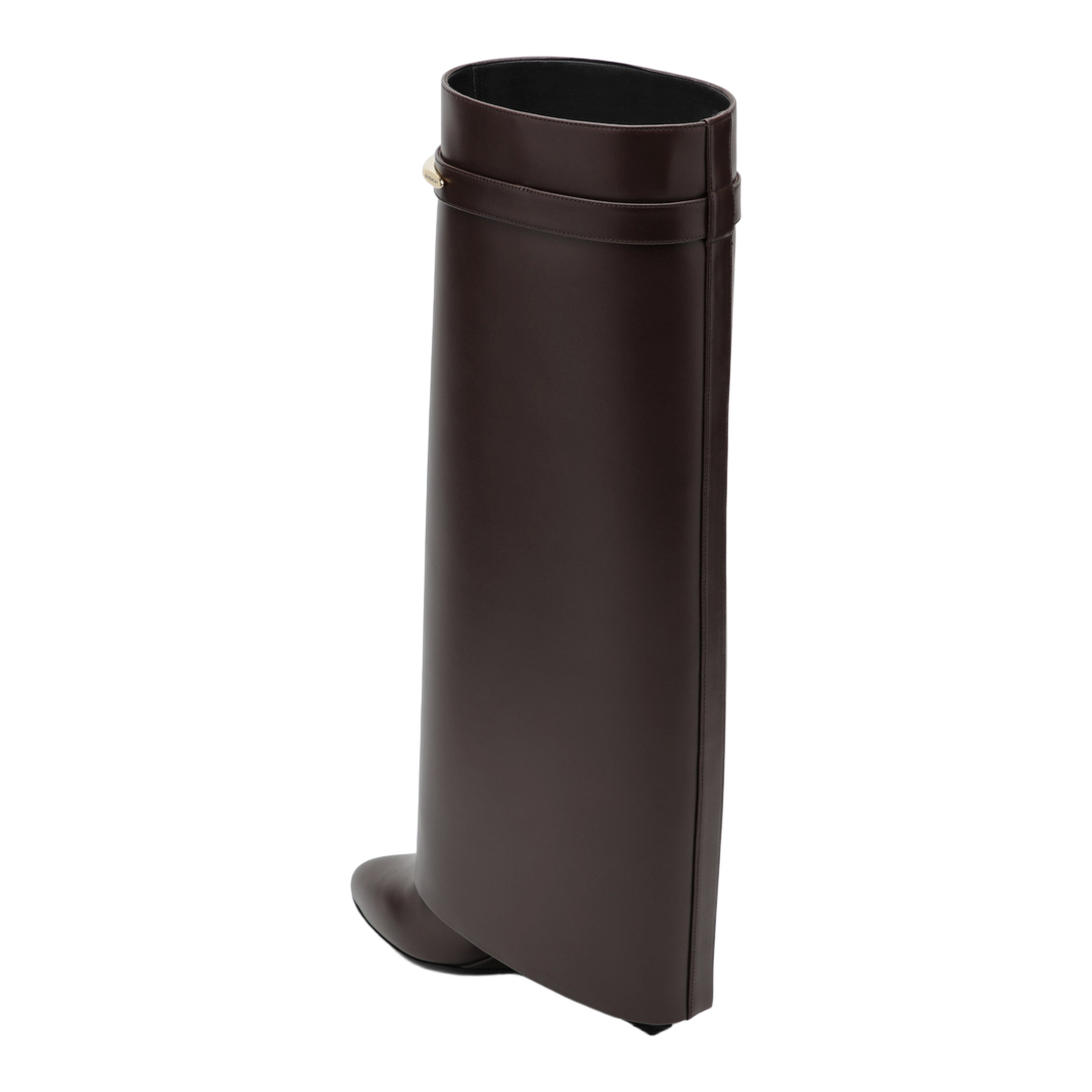 MAYFEYR - Givenchy - Shark Pinch Leather Boots In Ebony Brown - BE703XE1J7202