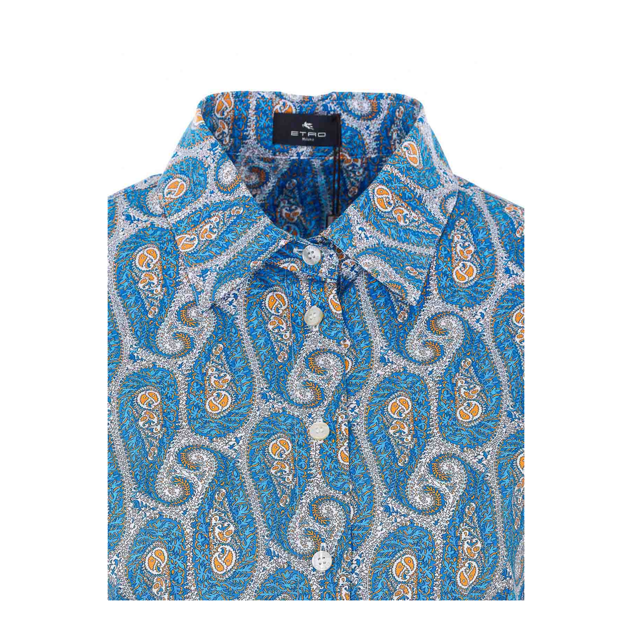 Light Blue Shirt With Frontal Buttons Closure