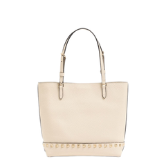 Rockstud Mini Calf Leather Shopping Bag - Light Ivory
