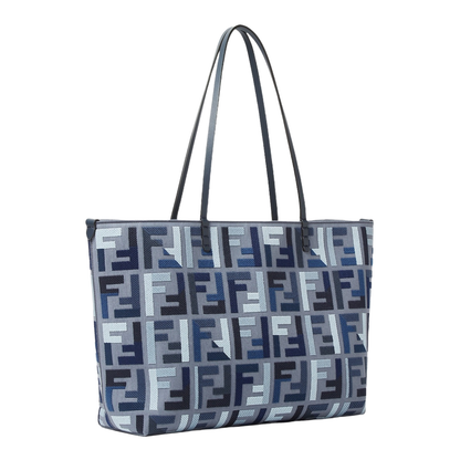 Roll Large Canvas Shopper Bags - Blue