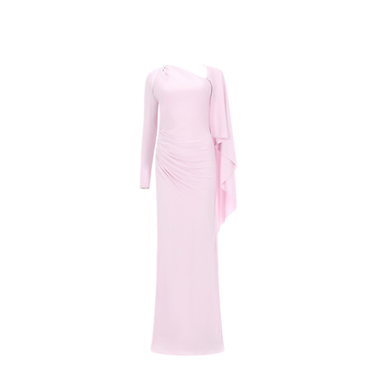 Long Draped Jersey Dress