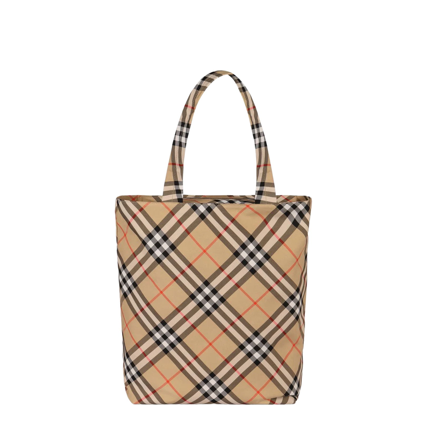 Check Fabric Tote Bag