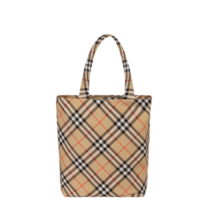 Check Fabric Tote Bag