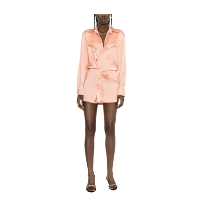 Twist-Detail Shirt Dress