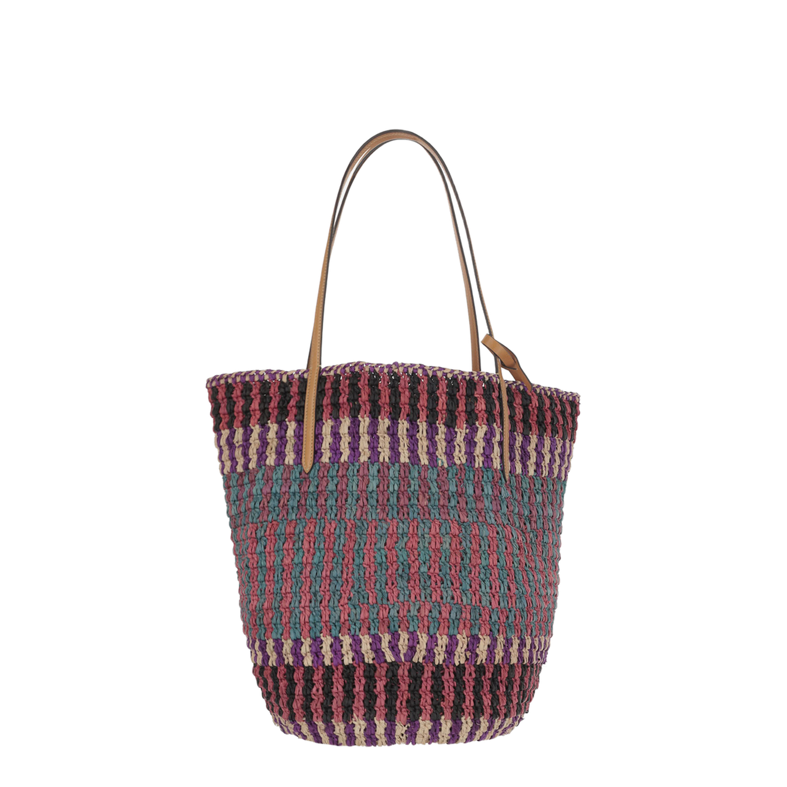 Vlogo Signature Shopping Bag in Raffia