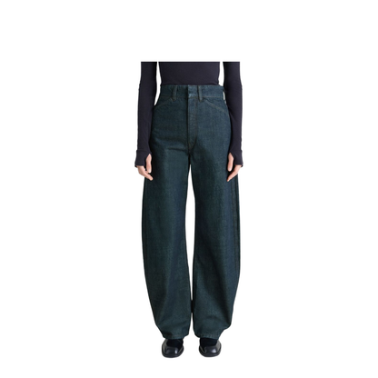 Cotton High-Waisted Trousers