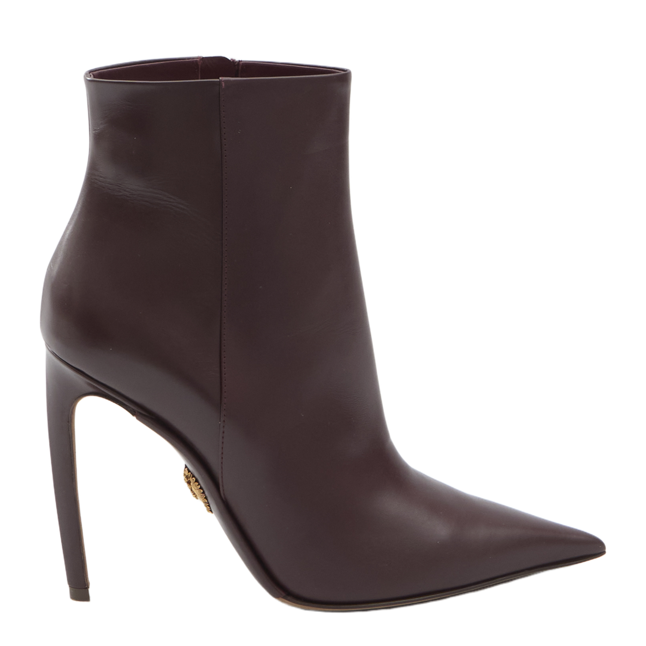 Devotion Calfskin Ankle Boots in Bordeaux