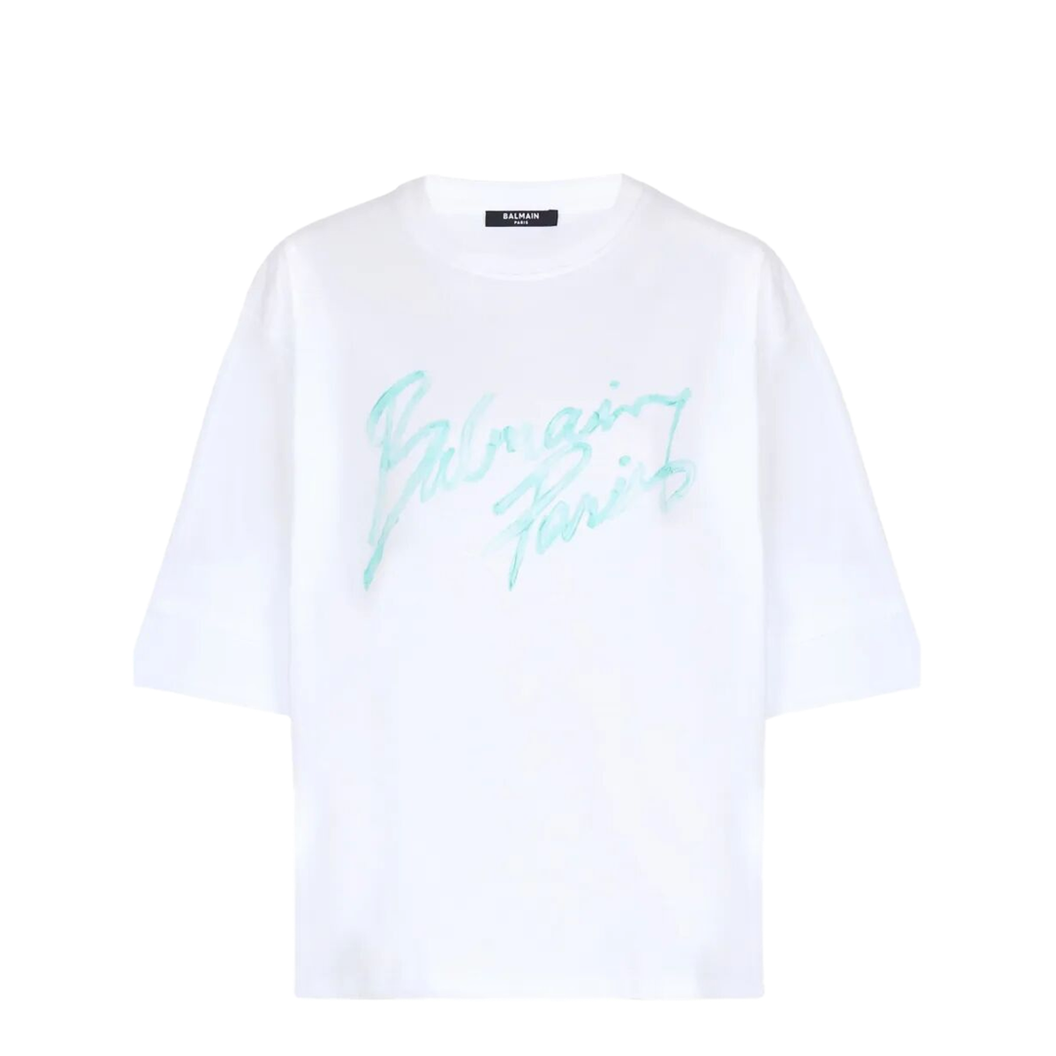 Boxy T-shirt with Paris Brush print