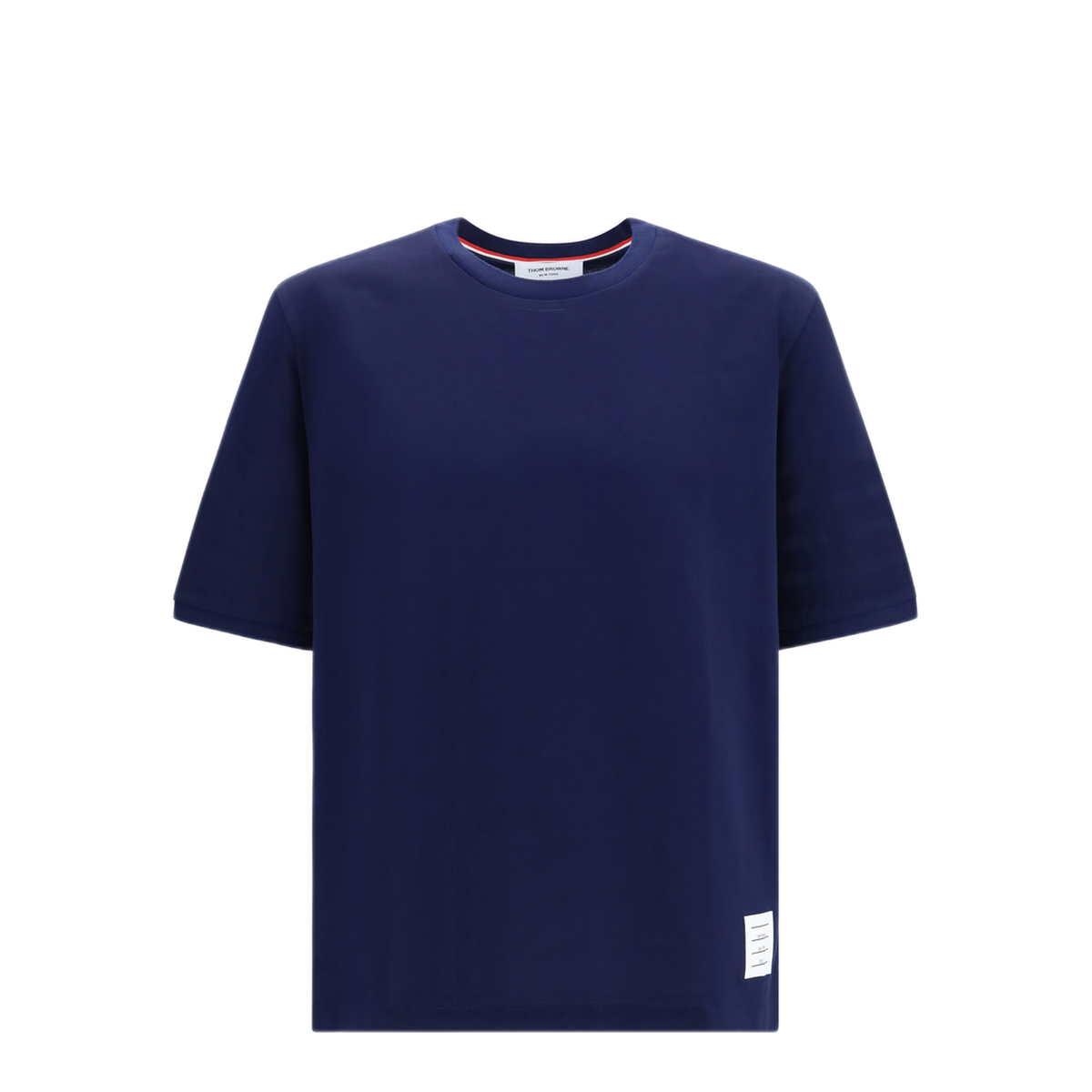 MAYFEYR - Thom Browne - Jersey T Shirt With Ribbed Cuffs - MJT581AJ0276415