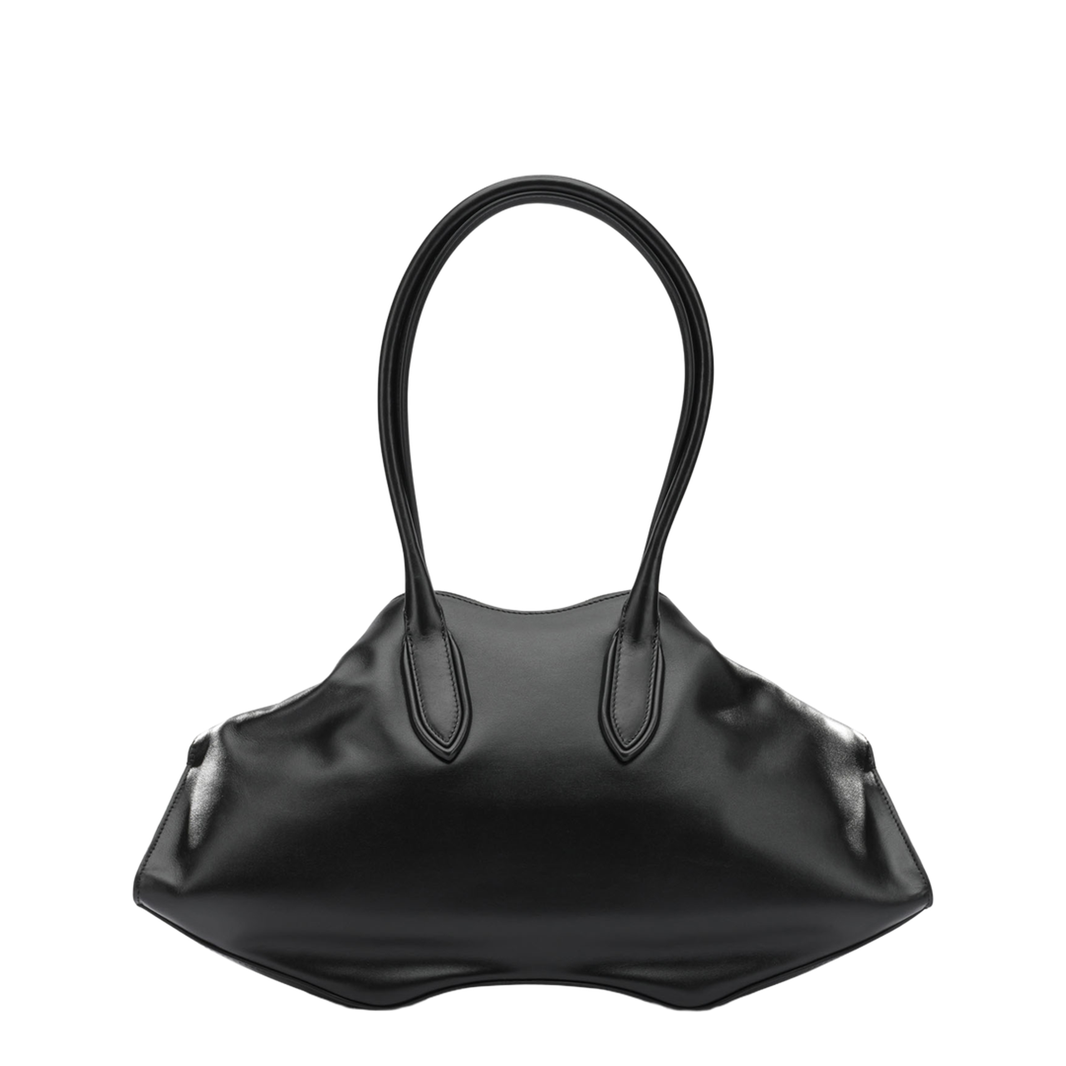 Manta Bag Medium Calf Leather Shoulder Bag - Black