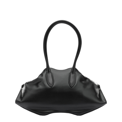 Manta Bag Medium Calf Leather Shoulder Bag - Black