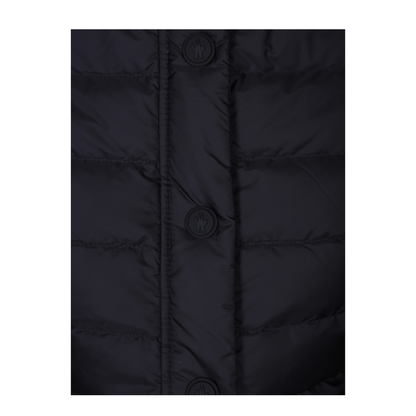 Cardigan with Quilted Front Panel