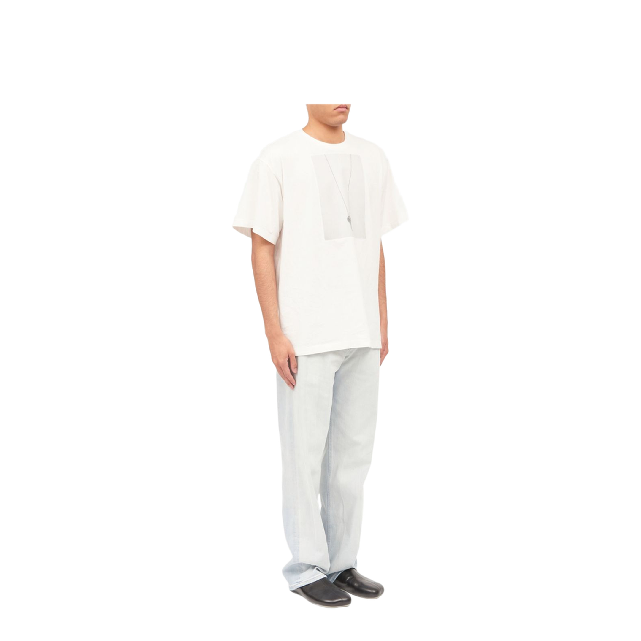 White T-shirt with key print