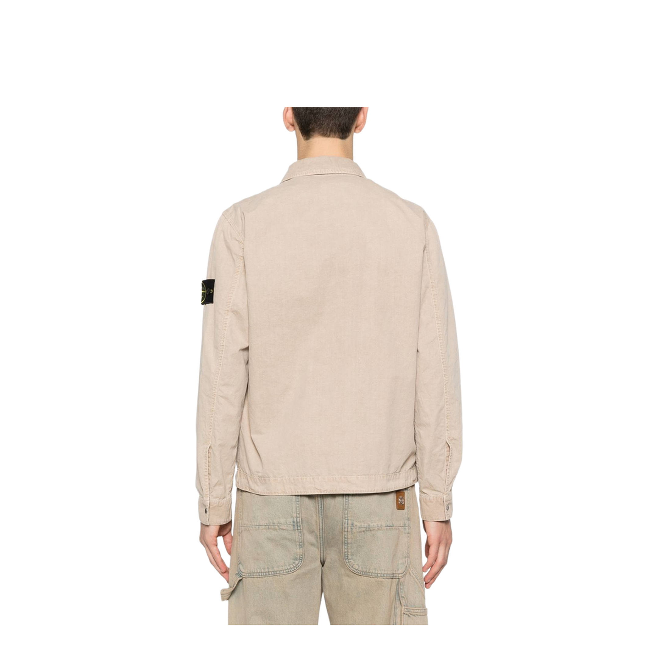Brushed Organic Cotton Canvas Overshirt