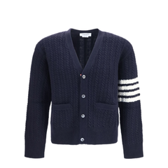 V Neck Sweater With Anchor Embroidery
