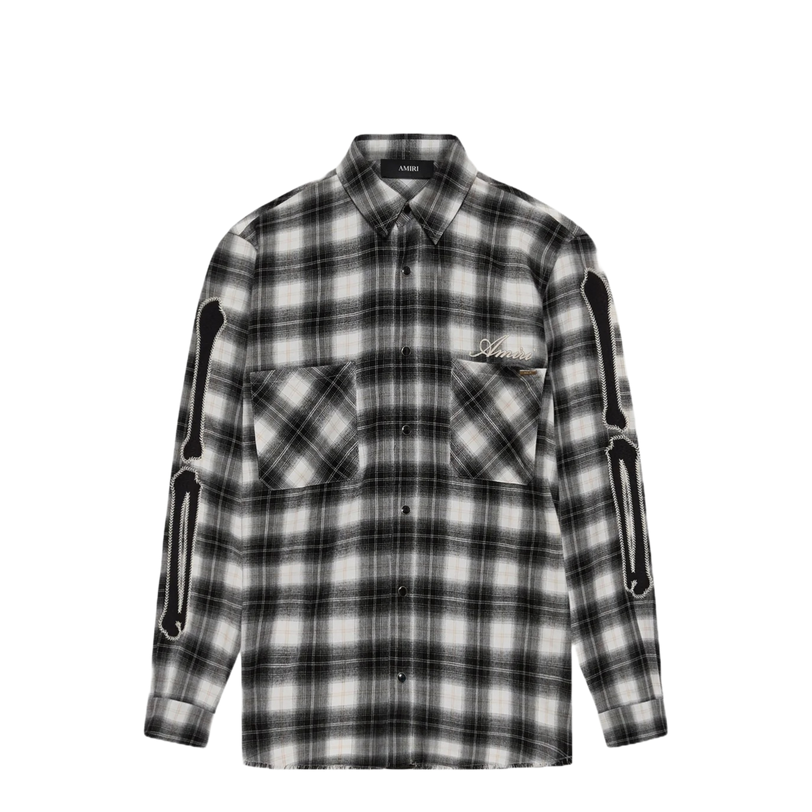 Multicolor Shirt with Classic Collar and All-Over Check