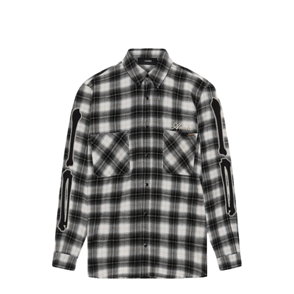 Multicolor Shirt with Classic Collar and All-Over Check