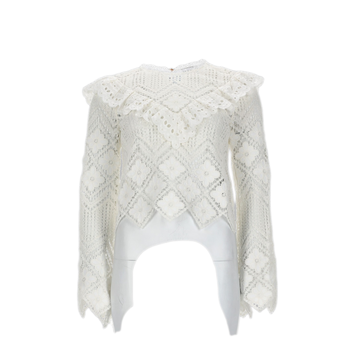 MAYFEYR - Self Portrait - Crochet Top With Lace Inserts - AC26010TBWWHITE