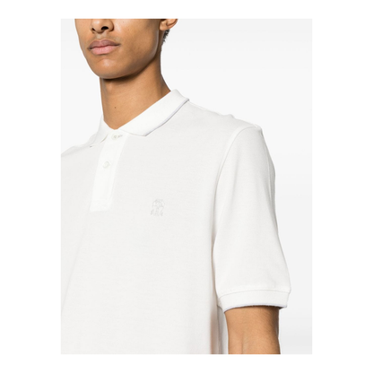 Cotton Piquet Polo with Embroidered Logo