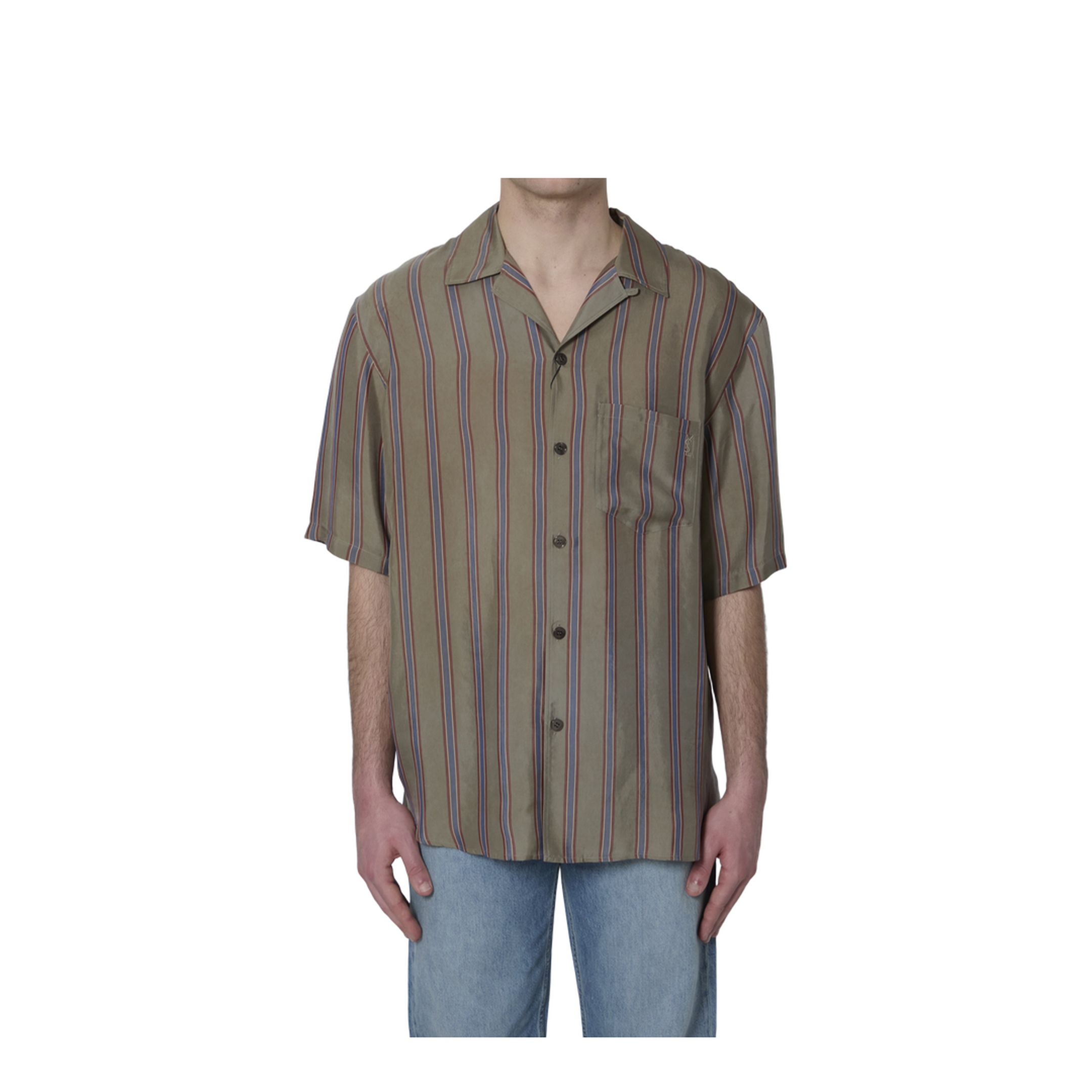 MAYFEYR - Saint Laurent - Striped Casandre Shirt - 859775Y2N332849