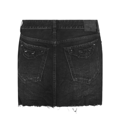 Black Denim City Mini Skirt