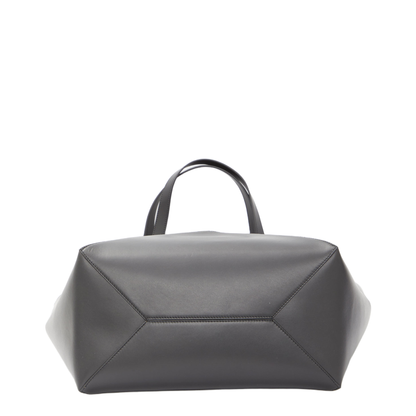 Puzzle Fold XL Leather Tote Bags - Black