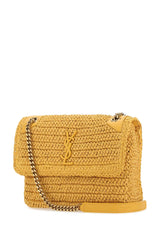 Niki Raffia Shoulder Bag Medium GHW