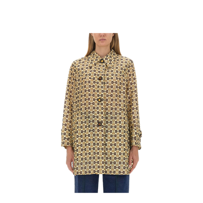 Horsebit Print Coat