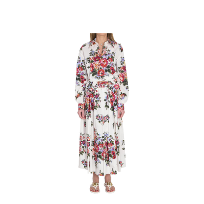 Long Skirt with a Floral Print
