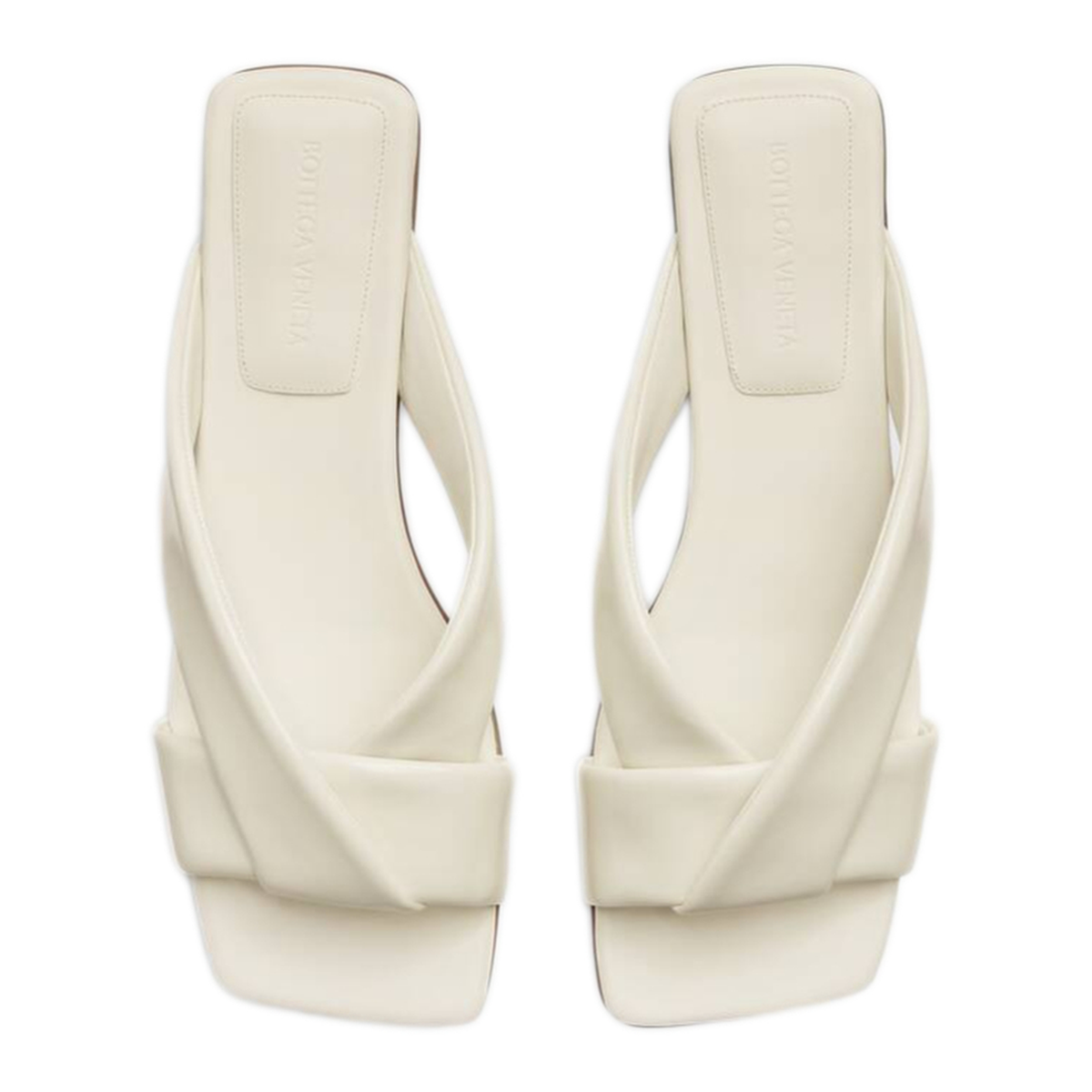 MAYFEYR - Bottega Veneta - Ivory Leather Riva Slippers - 827569V3H909031