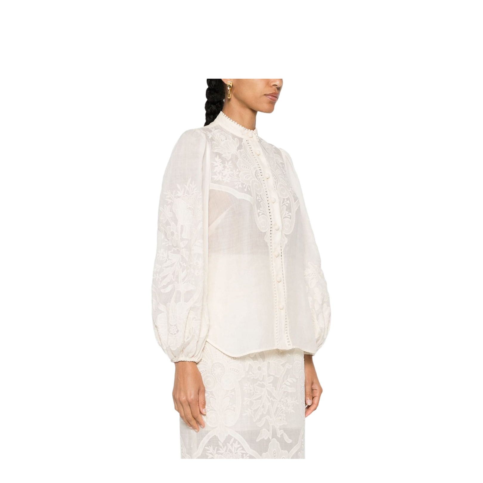 Blouse In Beige Linen