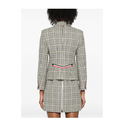 MAYFEYR - Thom Browne - High Break Exposed Catch Vent Sportcoat In Gunclub Check Hunting Tweed - FBC946AF0928980