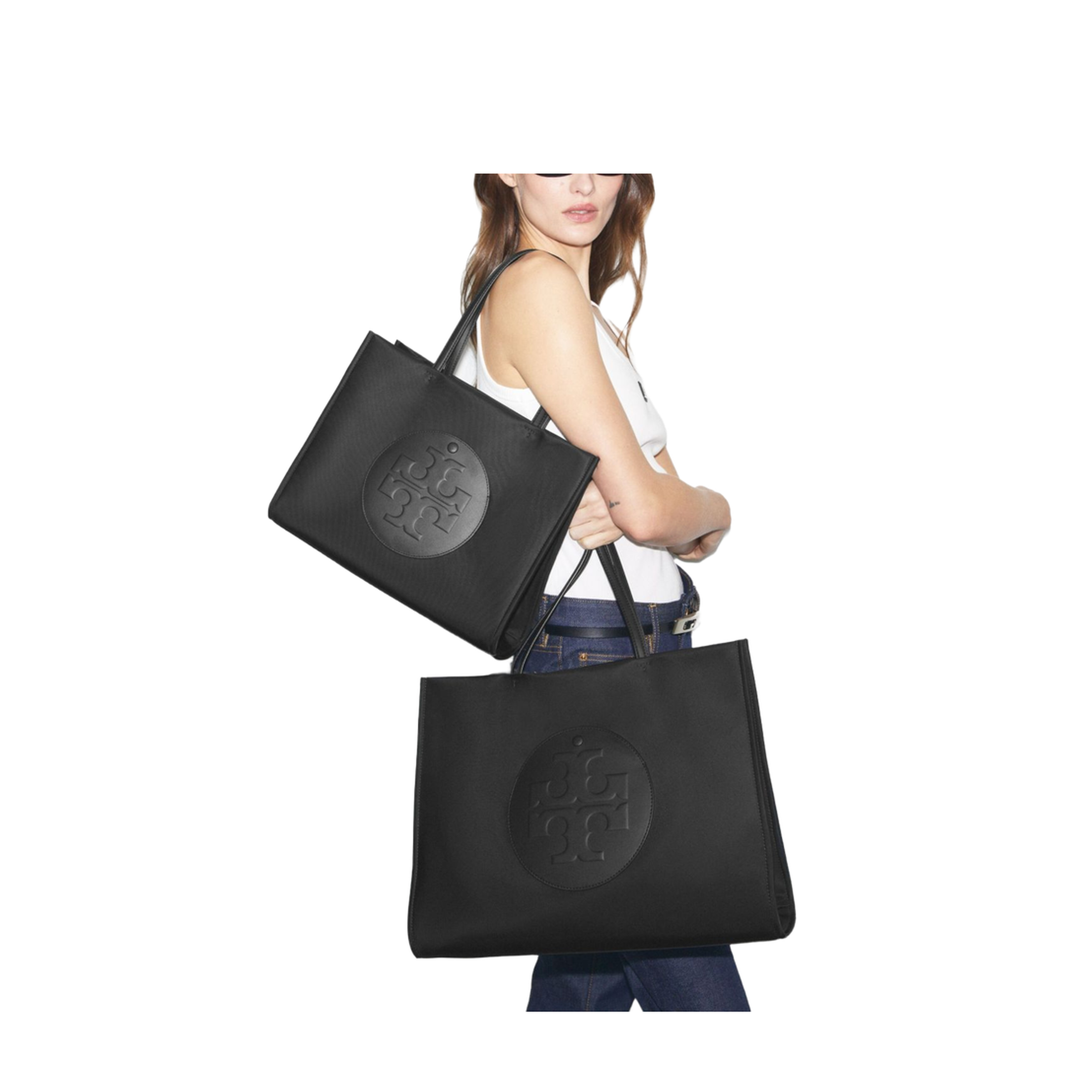 Ella Nylon Tote Bags - Black