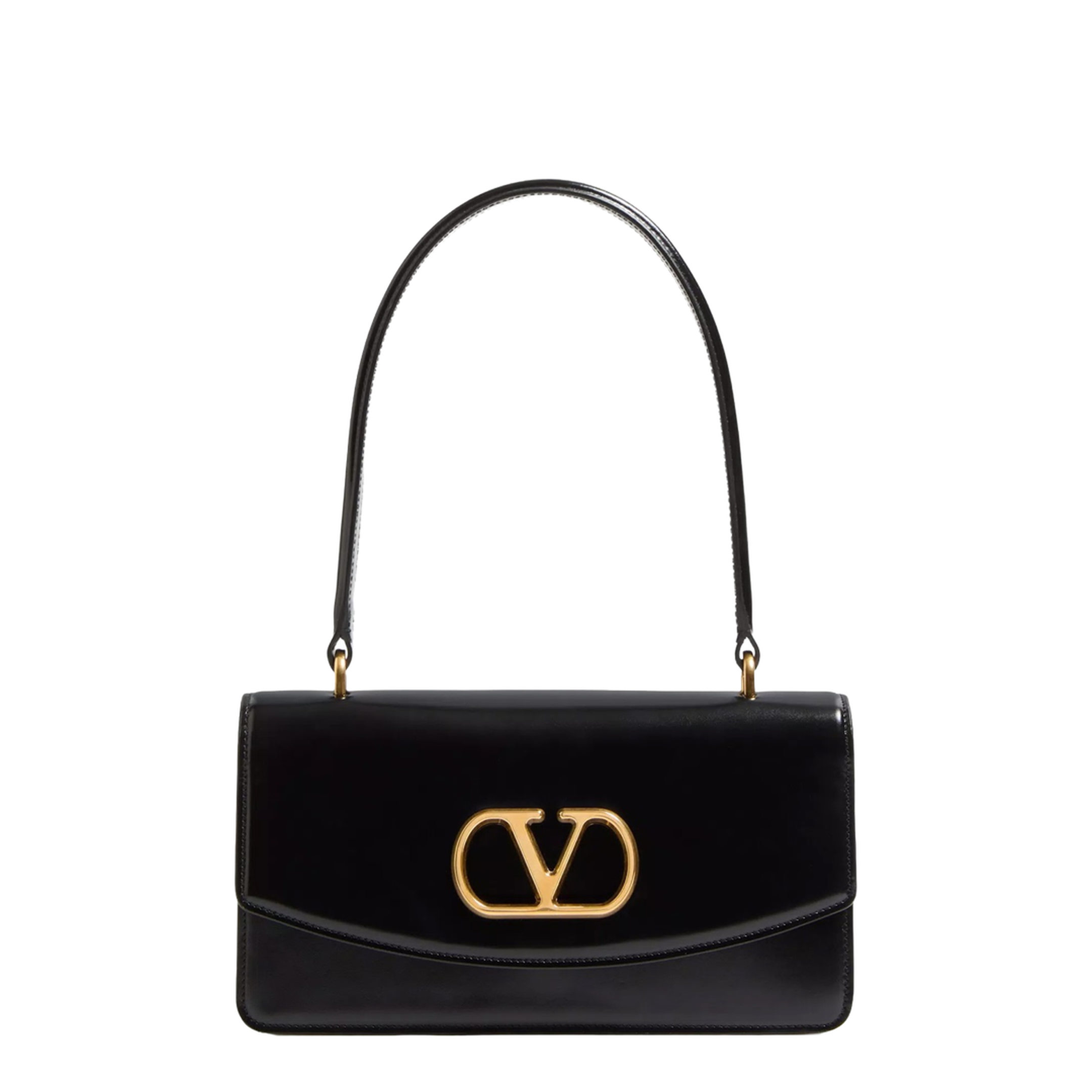 Shiny Calfskin Shoulder Bag