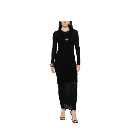 Long-Sleeved Midi Dress