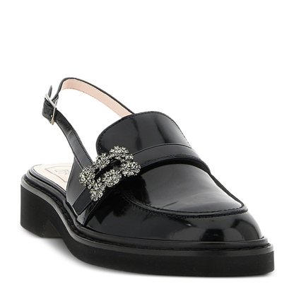 Rangers Black Slingback Loafers