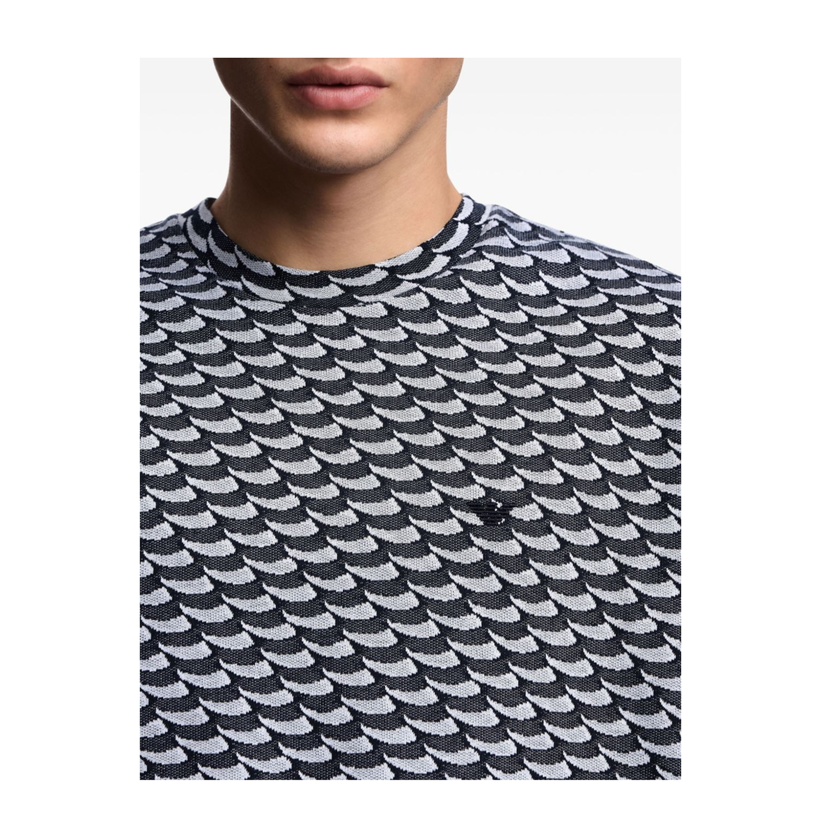 Icon Jacquard Jersey Jumper with Op-Art Motif