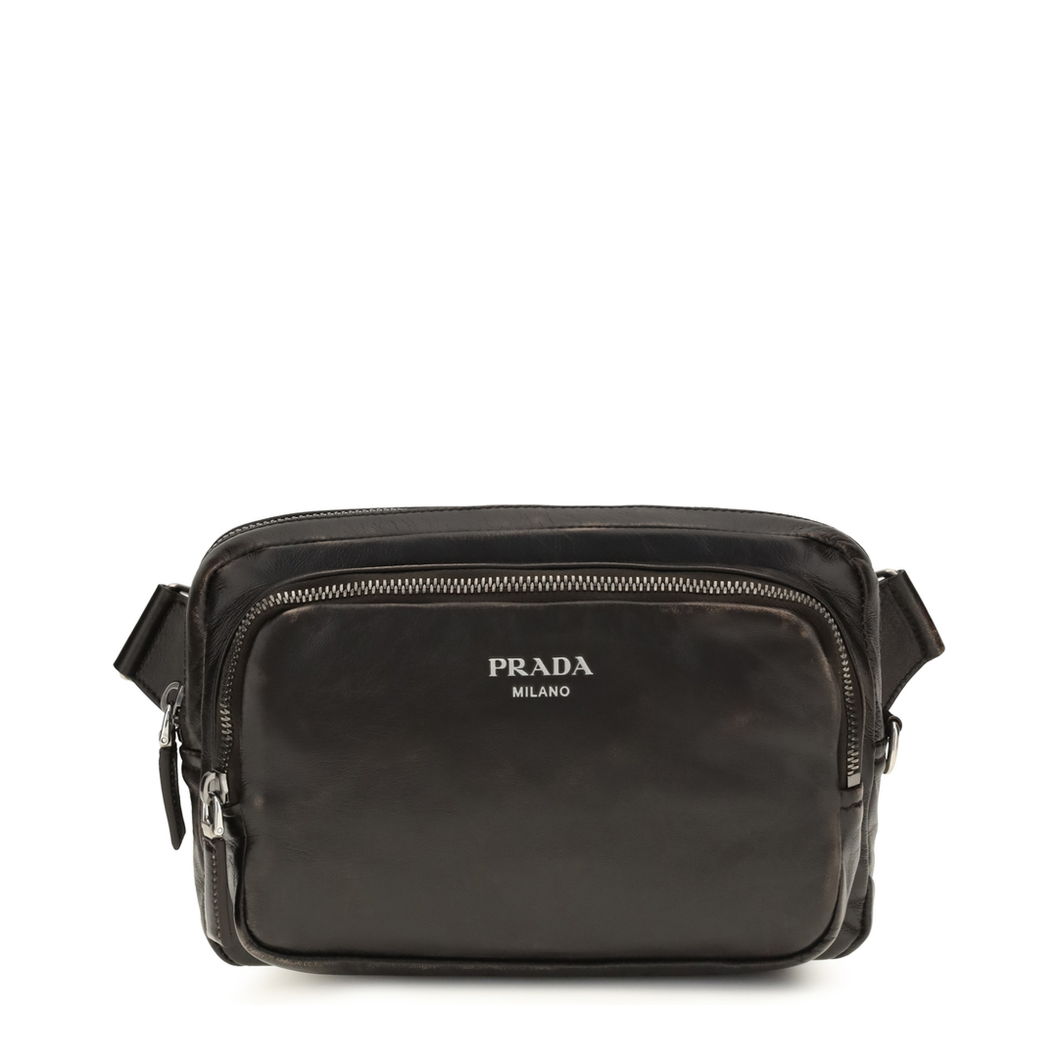 MAYFEYR - Prada - Shoulder Bag In Aged-Effect Nappa Leather - 2VH218VOOO2C75