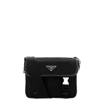 Black Re-Nylon Crossbody Bag