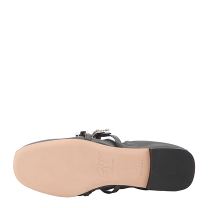 Nappa Ballet Flats with Strass Buck