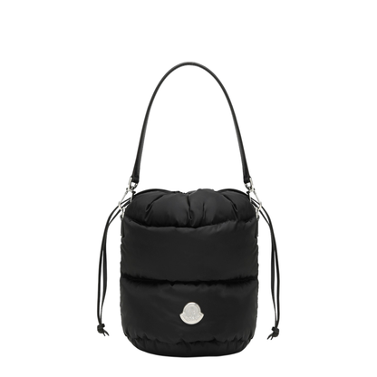 Black Handbag with Drawstring Closure
