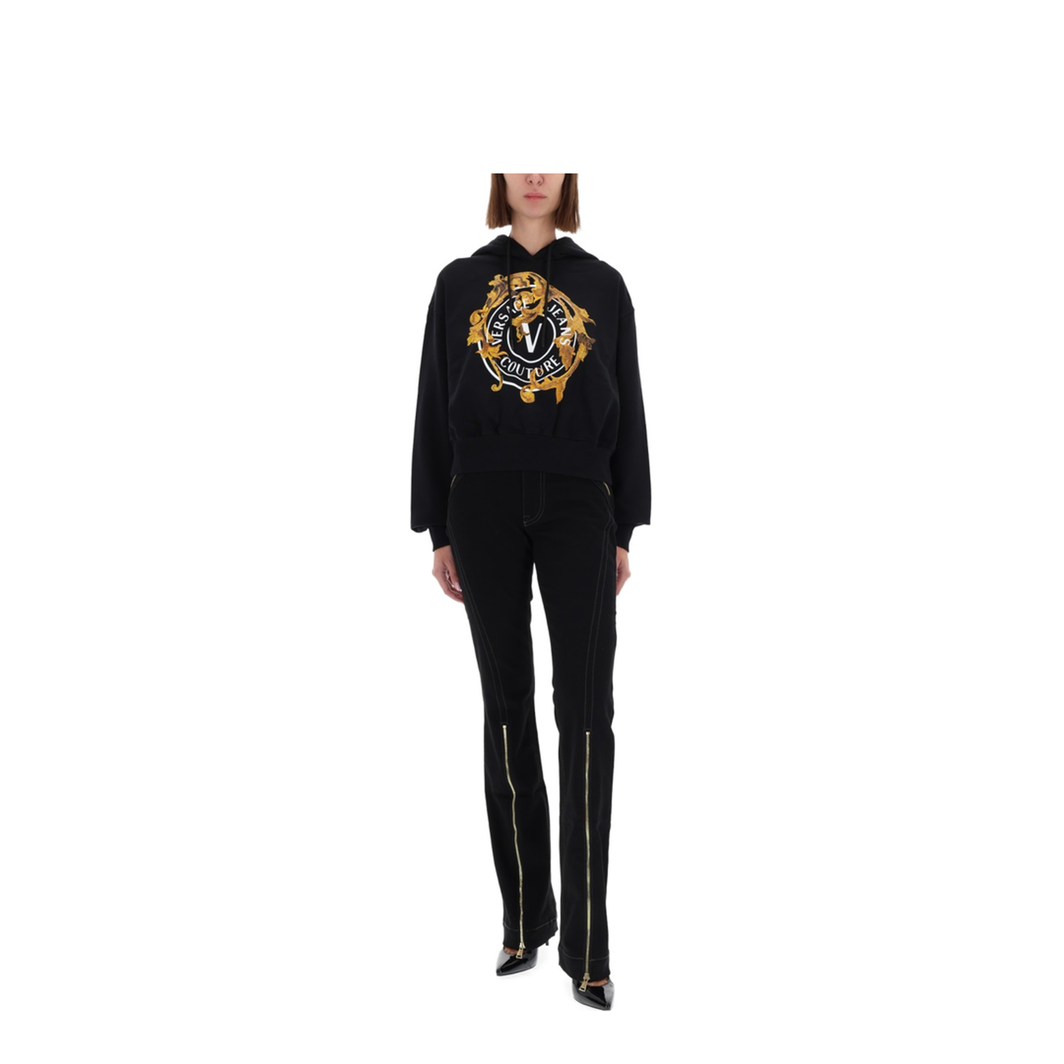 MAYFEYR - VERSACE JEANS COUTURE - V Emblem Baroque Sweatshirt - 79HAIE01CF00EG89