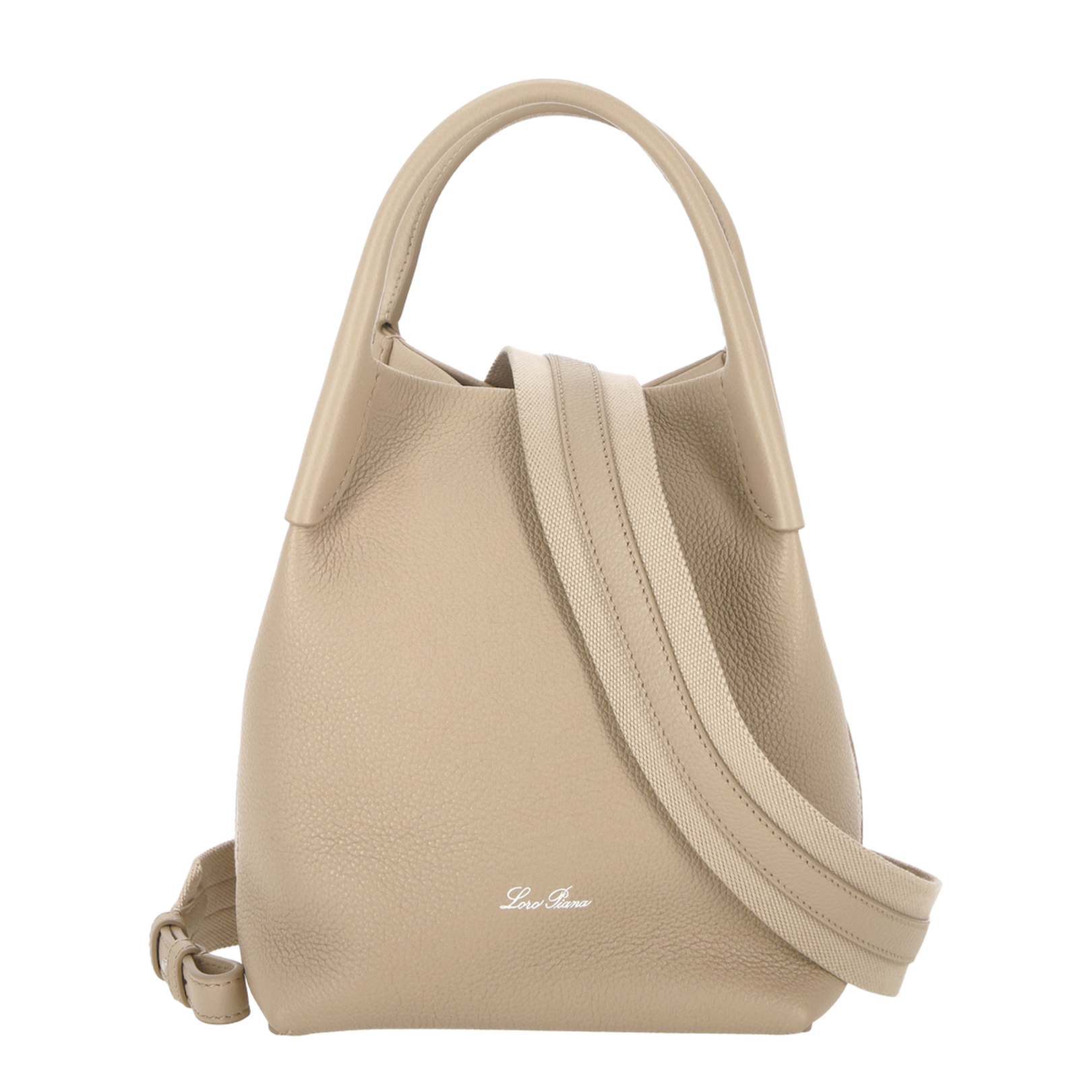 Micro Bale Leather Bucket Bag