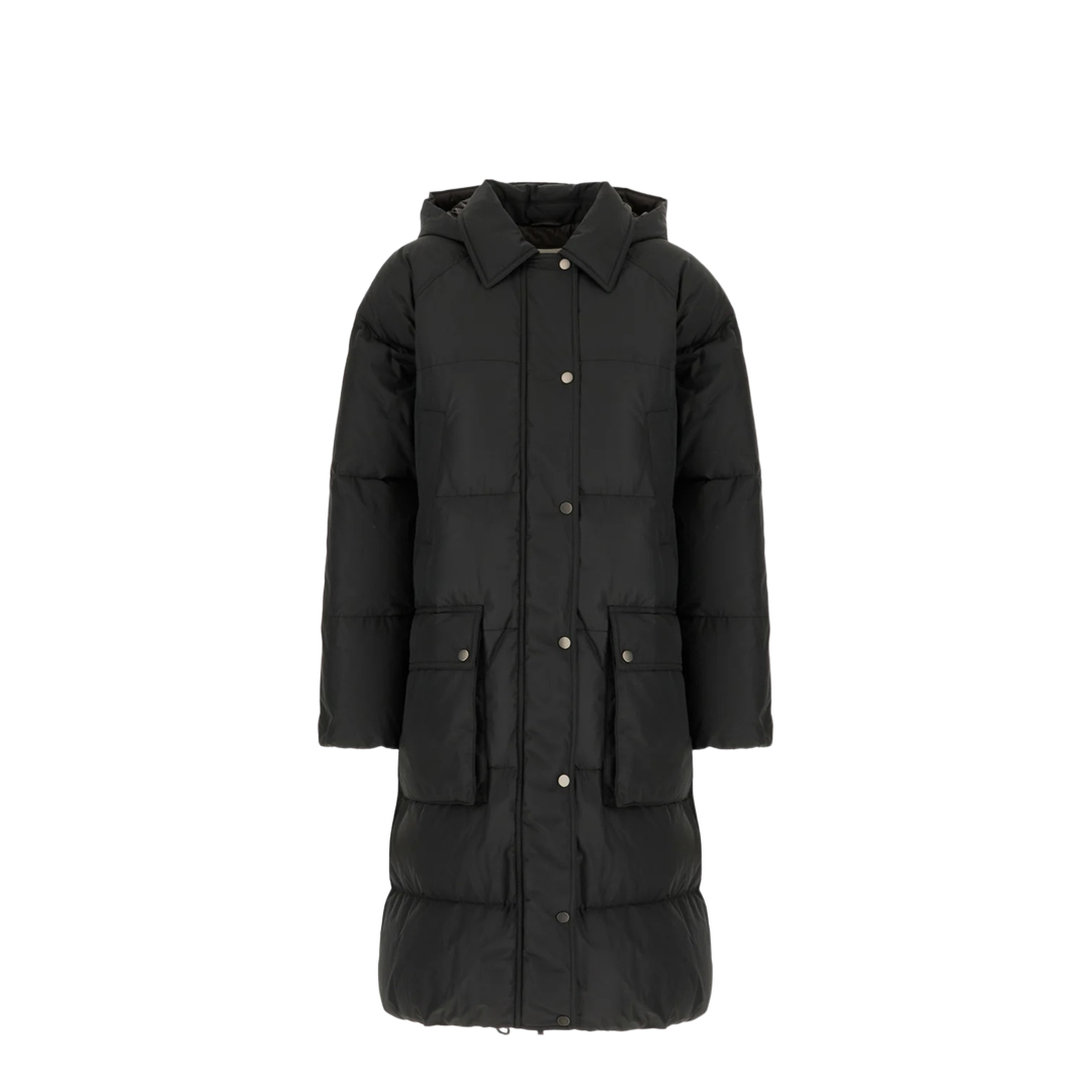 Slate Polyester Blend Padded Jacket Black