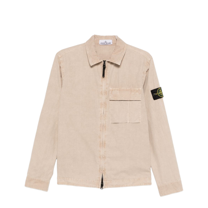 Brushed Organic Cotton Canvas Overshirt