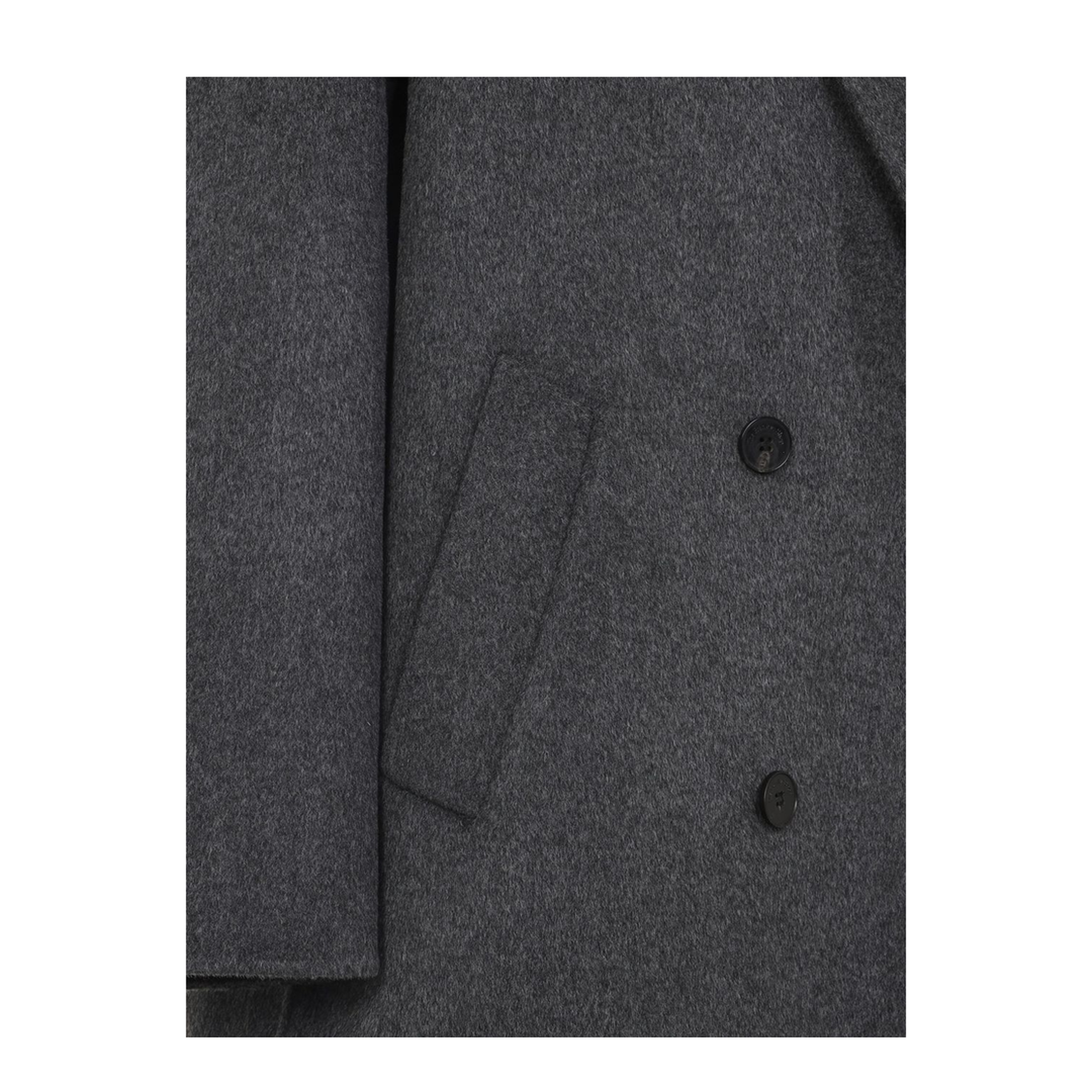 MAYFEYR - THE FRANKIE SHOP - Double Breasted Wool Coat - COFS21126134DARKGREYMELANGE