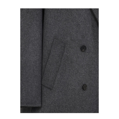MAYFEYR - THE FRANKIE SHOP - Double Breasted Wool Coat - COFS21126134DARKGREYMELANGE