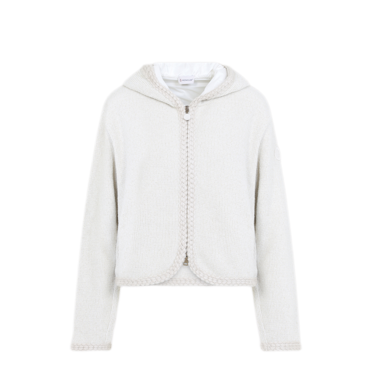 MAYFEYR - Moncler - White Zip Up Cardigan - L20938G0003989BKG037
