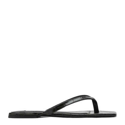 MAYFEYR - Toteme - Crocodile Effect Leather Flip Flops - 243WAS4557LE0076136